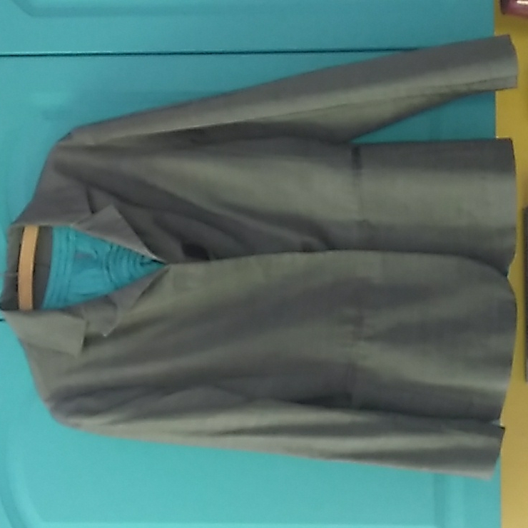 Theory Platinum Blazer Velcro Vintage Sz L Usa Nplvc — image 4 of 8